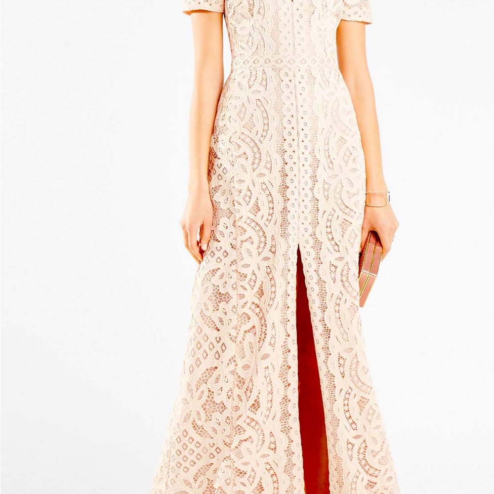 BCBG Max Aria Embroidered Maxi Dress